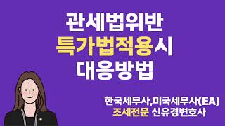 [조세전문변호사] 관세법위반, 특가법 적용시 대응방법