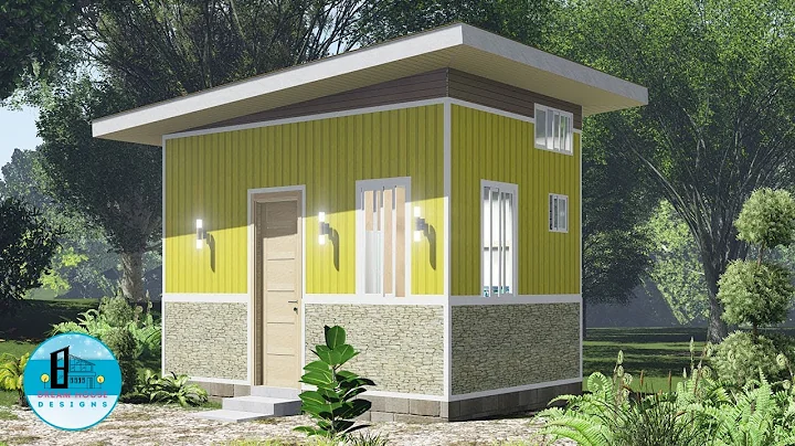 2.5x4 M Floor Plan: Low Cost Half Metal Wall Cladding & Concrete Small House Design Ideas with Loft