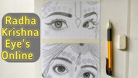 How to Draw Radha Krishna Eyes Step by Step | Pencil Sketch Tutorial