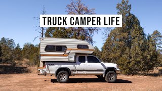 A Detailed Tour of my Renovated Vintage Truck Camper (New & Improved)