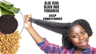 ALOE VERA, BLACK RICE & FENUGREEK DEEP CONDITIONER FOR MASSIVE HAIR GROWTH | Instant Results 