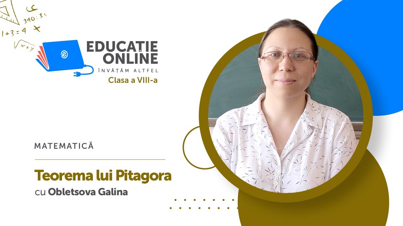 Matematică, Clasa a VIII-a, Teorema lui Pitagora