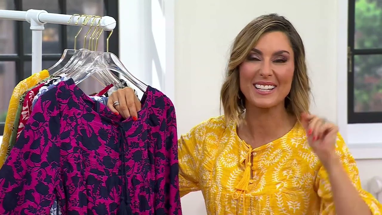 Studio Park x Amy Stran Printed Dress with Removable Self Belt on QVC