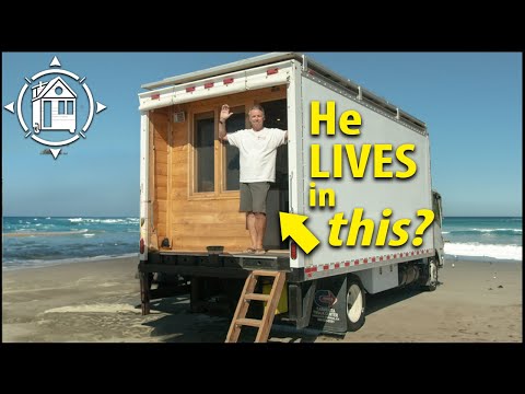 His secret beach house is inside a box truck!?