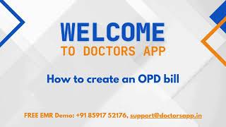 How to Generate OPD Invoice in Doctors App Dashboard screenshot 3