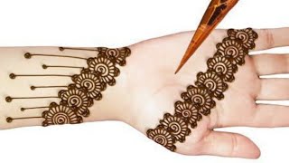 Simple Arabic Mehndi design Tutorial for hands | 2020 simple and Easy mehndi design step by step |