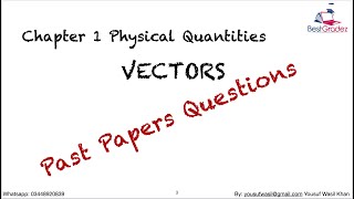 Vectors | Past Papers | Physics AS (updated 2022) Profile