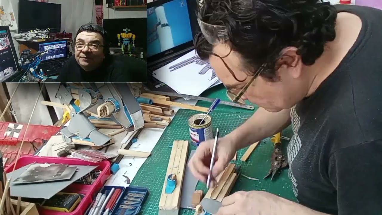 CRAFT ART EDU CREANDO A MANO DESTROID MONSTER ROBOTECH CAÑONES Y BRAZOS MISLES, VIDEO 7