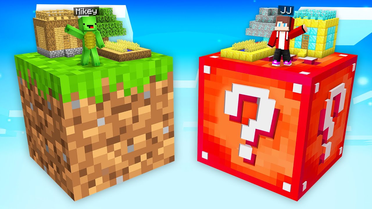 JJ VS MIKEY SKYBLOCK SURVIVAL CHALLENGE In Minecraft - NOOB VS PRO