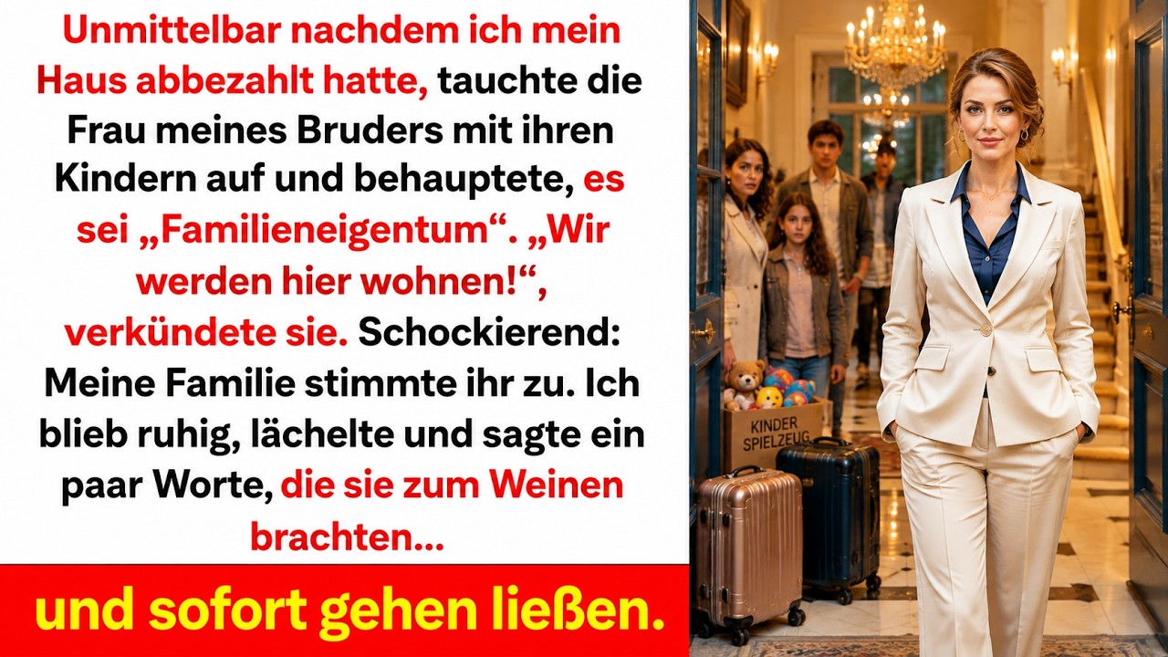 Ich hatte gerade die letzte Rate meiner Hypothek bezahlt – mein Haus gehörte endlich ganz mir. Als ich es meiner Familie beim Abendessen verkündete, hoffte ich auf Freude. Stattdessen warf meine...