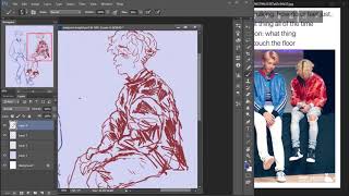 BTS || Minjoon's height difference speedpaint screenshot 5