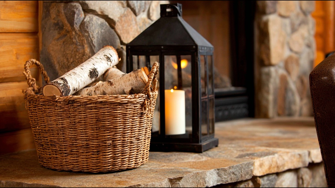 Сосна, мох и свечи для уютного зимнего декора лесного коттеджа