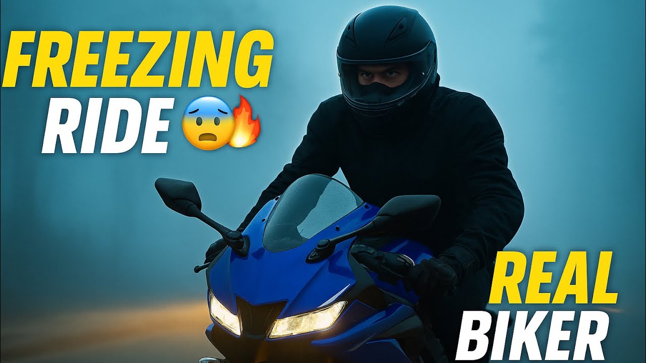 Extreme Struggle in Morning Ride! 😰 Fog + Freezing Cold | Real Life R15 Vlog 🔥