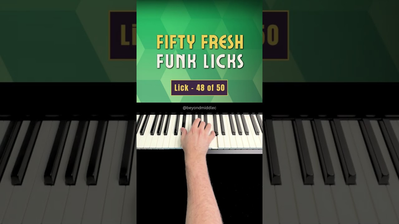 Soulful 2-Bar Funk Riff 🎼 Lick 48 of 50 #Shorts #pianoimprovisation #funk