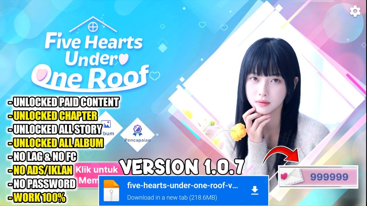 NEW UPDATE!! FIVE HEARTS UNDER ONE ROOF MOD apk V1.0.7 TERBARU NO PASSWORD