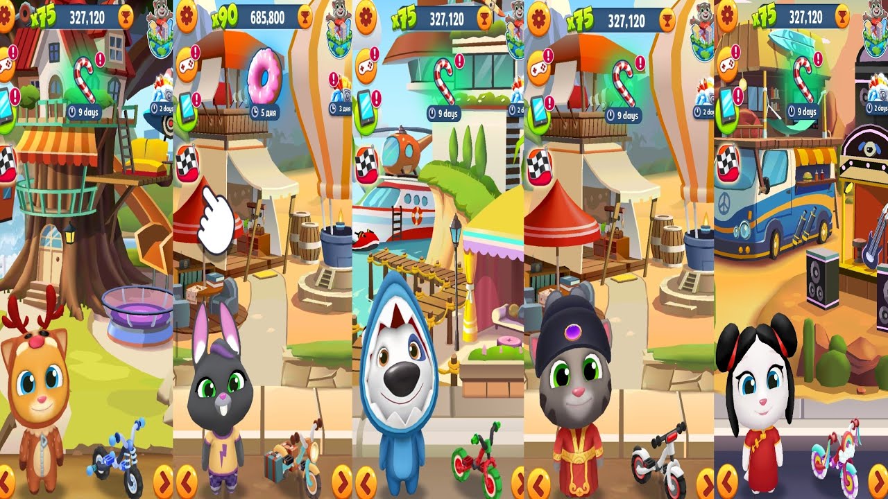 Tom Gold Run.Ginger vs Becca vs Hank vs Tom vs Angela Gameplay Android#49