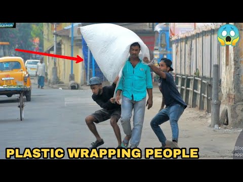 PLASTIC WRAPPING PEOPLE PRANK PART 3! || PRANK IN INDIA || MOUZ PRANK