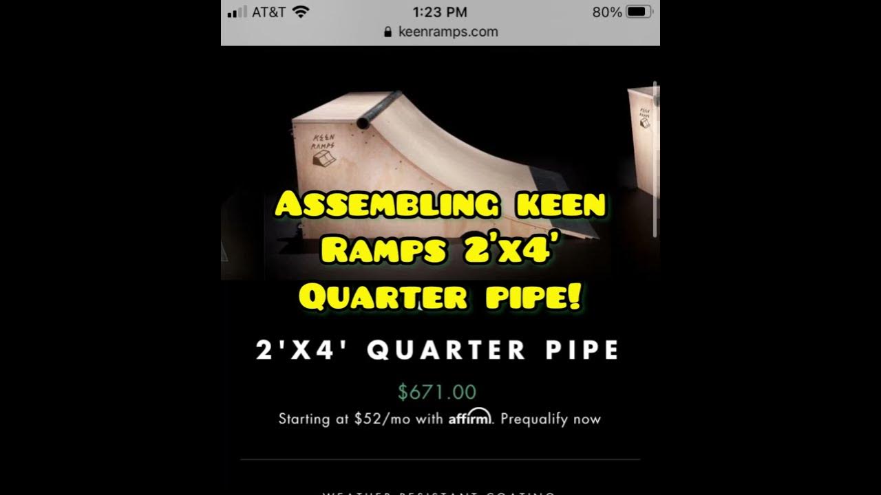 KEEN RAMP 2’x4’ quarterpipe YouTube