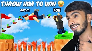 I Have To Throw Him To Complete The Parkour | Roblox Obby(Carry Me) - Black FOX