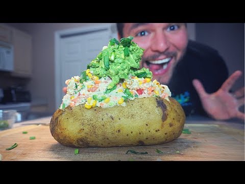 CREAMY VEGAN STUFFED BAKED POTATO | THE RAW BOY