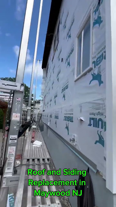 Roof & Siding Replacement in Maywood, NJ | House Wrap   Roof Work In Progress  #roofing #siding #nj