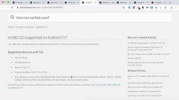 Is HBO GO supported on Android TV?