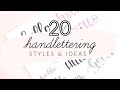 20 Hand Lettering Ideas! Easy Ways to Change Up Your Writing Style | How To Hand Letter