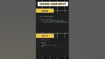 C++ Vs Java - Taking User Input