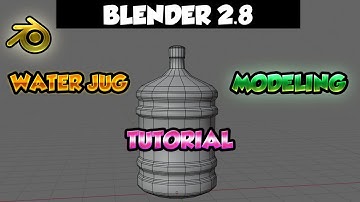Blender 2.8 Tutorial - Create a water jug using a screw modifier