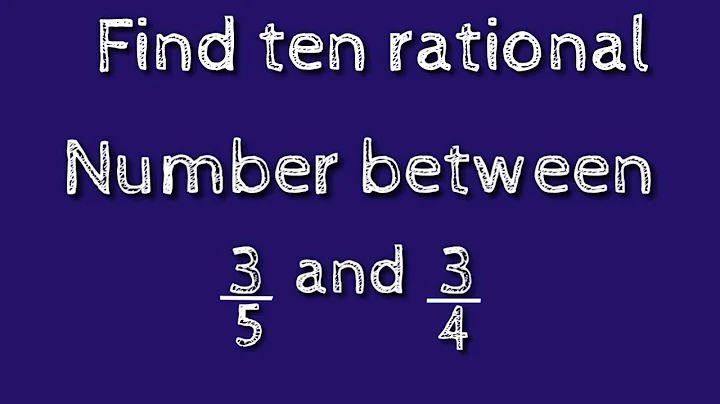 How to find ten rational numbers between 3/5 and 3/4.shsirclasses.