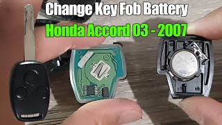 Replace Key Fob Battery For Honda Accord 2003, 2004, 2005, 2006, 2007