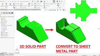 Convert 3D Solid Part to Sheet Metal Part in Solidworks by CAD CAM TUTORIAL BY MAHTABALAM 5,874 views 1 month ago 8 minutes, 22 seconds