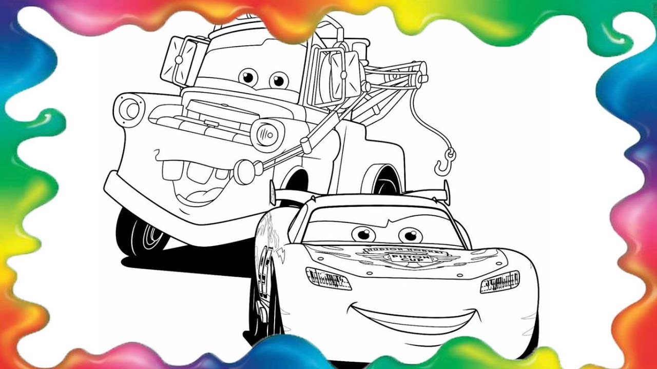 Desenhos para colorir de carros: relâmpago mcqueen na corrida -pt
