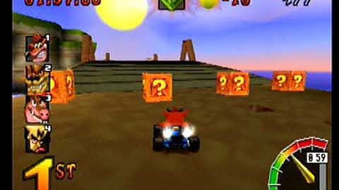 CTR Crash Team Racing: Arcade: Crash Cove: Single: Easy: 7 Laps [Race Time] - Playstation 1