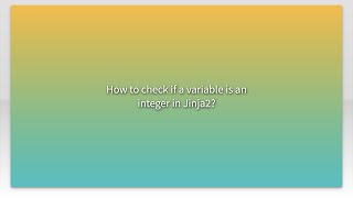 How to check if a variable is an integer in Jinja2