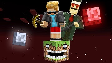 Surviving ONE BLOCK With EVERY Scary Mod in Minecraft!