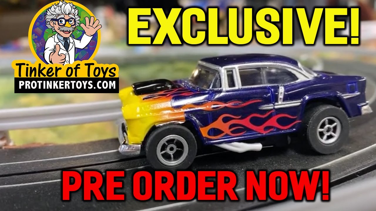 ProTinkerToy.com EXCLUSIVE 1955 Chevy Bel Air w/Flames Slot Car 1