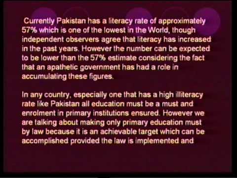 detailed presentation about e f a primary education in pakistan
