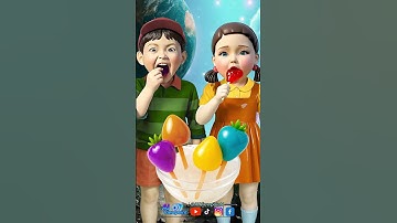 Squid Game AI Colorful Gummy Candy ASMR #squidgame #squidgame2 #ai #asmr
