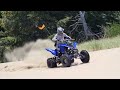 Gnarly tree shot attempt Coos Bay Harts Hill. Yamaha Raptor 700R no paddles