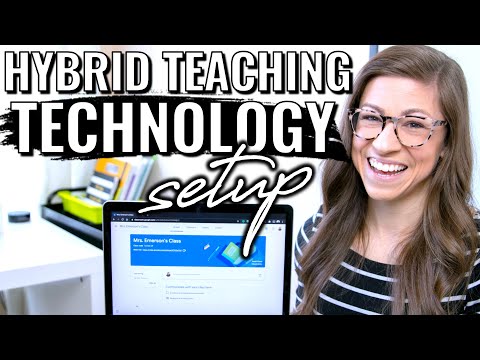 EASY Hybrid Teaching Technology Setup | Teaching Virtually + In-Person Students at the Same Time