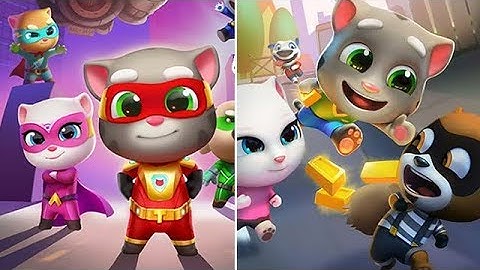 Talking Tom Hero Dash Vs. Talking Tom Gold Run [iOS Gameplay, Walkthrough]