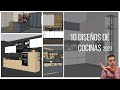 10 diseños de cocinas con MEDIDAS