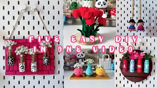 Diy 5 Easy Diy Crafts Tutorial In Single Video|youtube