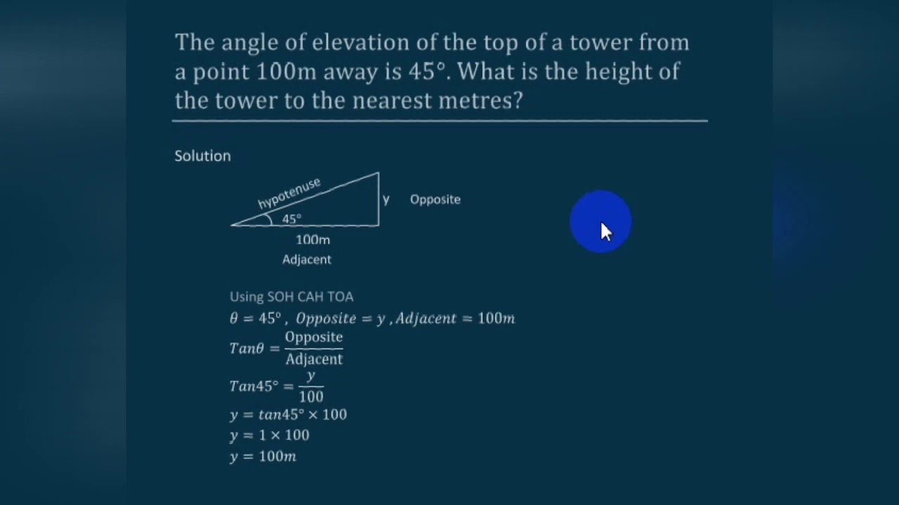 Angle of elevation. - YouTube