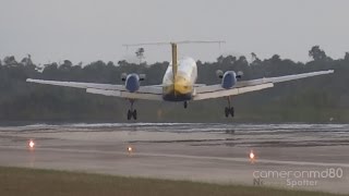 Pineapple Air Sideways Landing Beech 1900 Nassau,Bahamas
