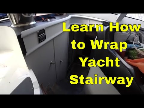 Yacht Stairway wrap - DI-NOC - Architectural Films - Rm wraps