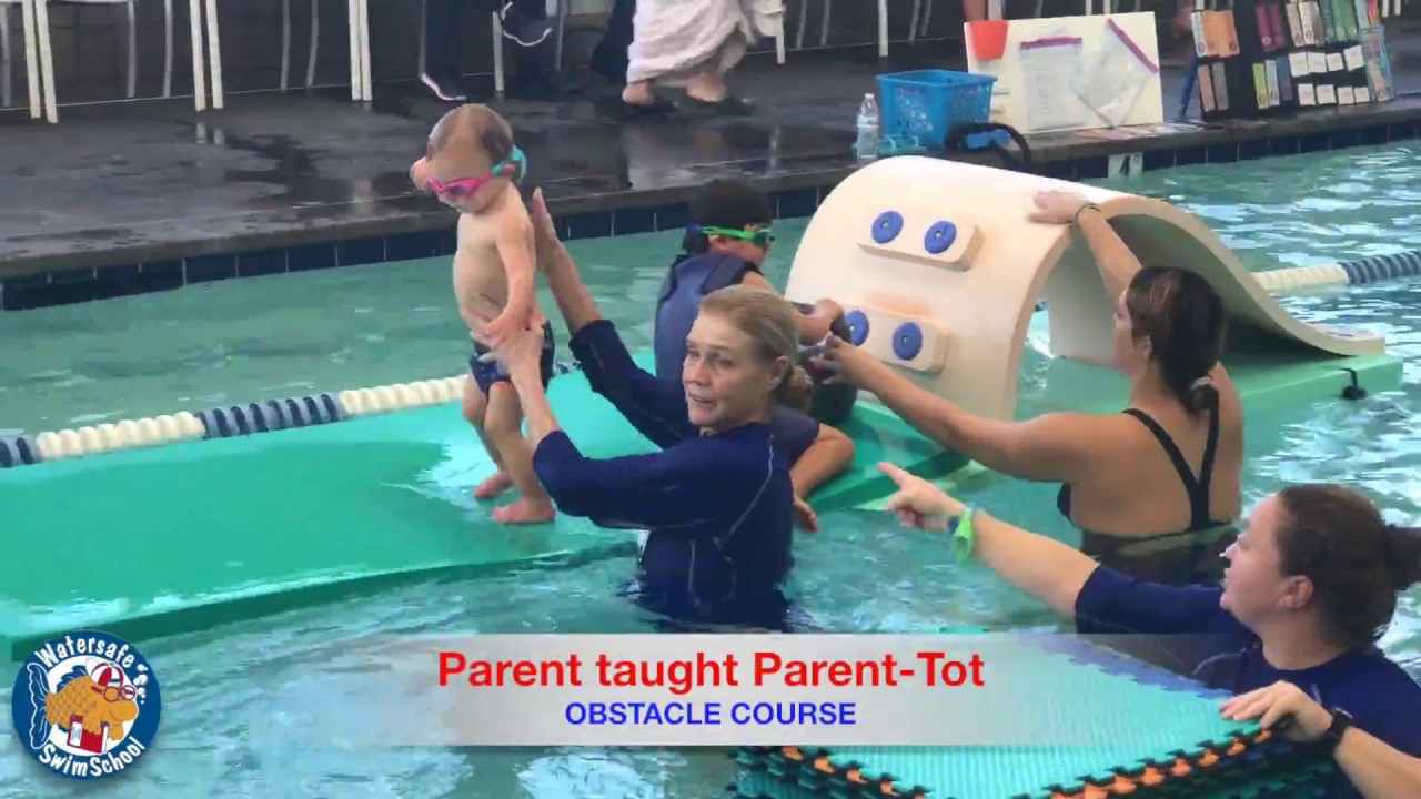 Parent Tot Class Obstacle Course @ Watersafe Swim School 12 17 17 - YouTube