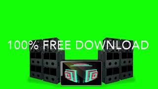 FREE DJ Booth & PA Speaker Stacks (Green Screen Scene for Livestream)