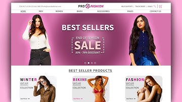 Ecommerce Website Landing Page UI Design | Website Landing Page Design | UI Design | Adobe Photoshop